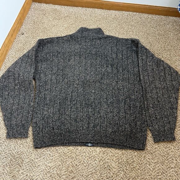 Vintage Orvis Zip Up Sweater Mens Large Brown Ribbed Knit Elbow Patches - Picture 9 of 9